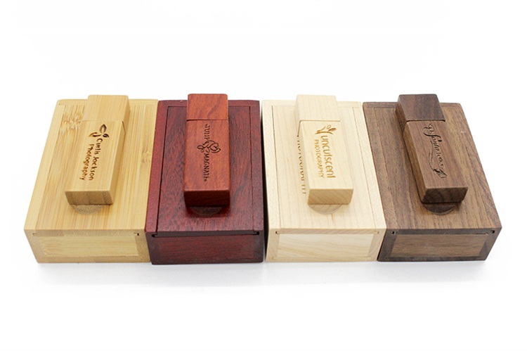 Custom Gift Box Bulk Wood Usb Flash Drive