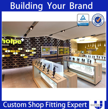 showcase for mobile phone shop, mobile shop decoration mobile phone shop counter