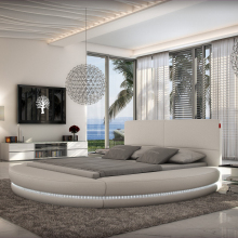 Modern LED Round Beds for Adult Bedroom Furniture