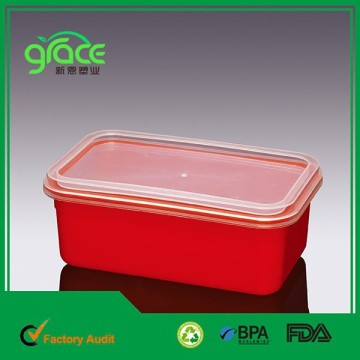 1000ml China Red Food Plastic Container