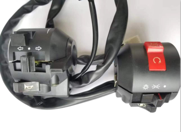 The handle switch of a motorcycle