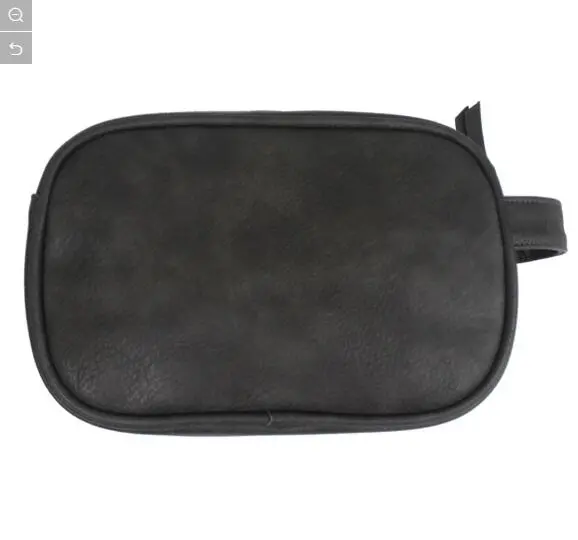 High Quality Black Color PU Lady Cosmetic Bag