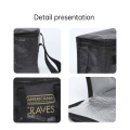 Black thermal insulation and cold protection essential outdoor picnic lunch bag