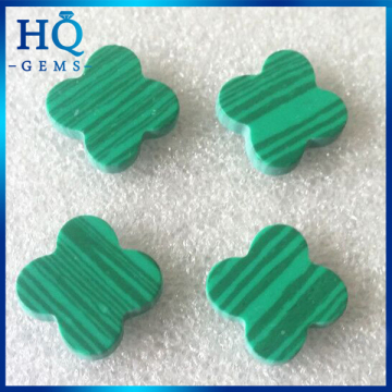 Synthetic Malachite Four Leaf Clover Gemstone For Jewelry