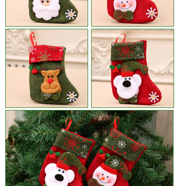 Hot Christmas Gift Christmas Stocking Sock Santa Claus Xmas Tree Hanging Decor Christmas Stockings Candy Gift Bag Navidad