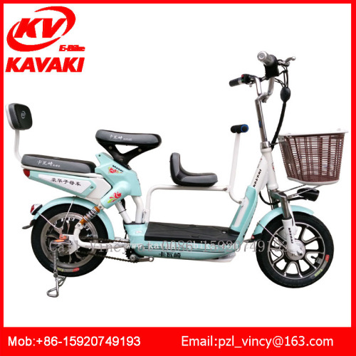 Mini Green City Electric bicycle for mother and child bike family use with three seats