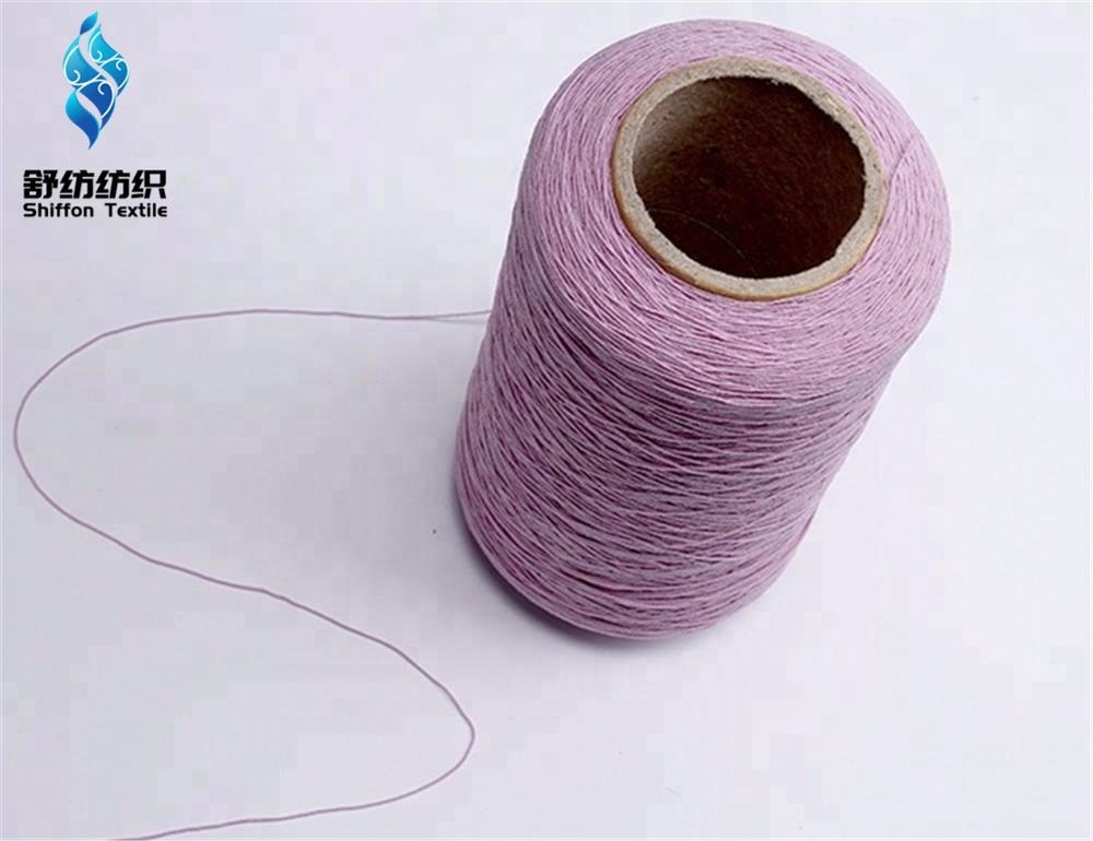 Mode polyester stickargarn; spandex/ lycra polyester dubbel gummitäck garn
