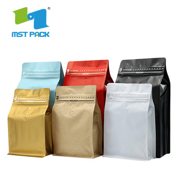 Flexible Packaging Flat Bottom 500g Coffee Bag