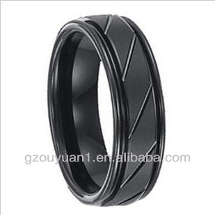 New IP Black Tungsten Ring, Tungsten Carbide Ring, Mens Tungsten Carbide Ring