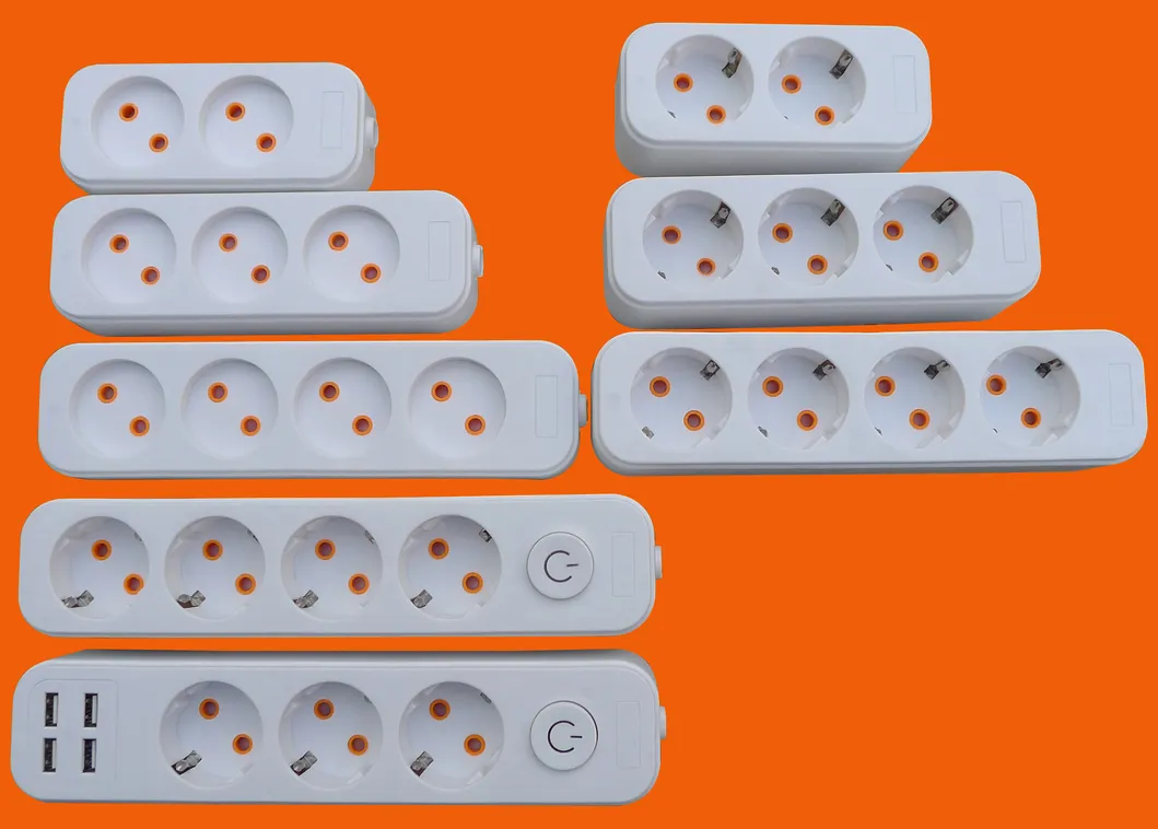 3 розетки с выключателем, 2 USB-порта длиной 1,8–10 метров для Европы