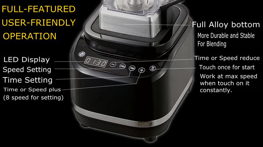 High Speed Food Mixer Smoothie Vacuum electric Blender