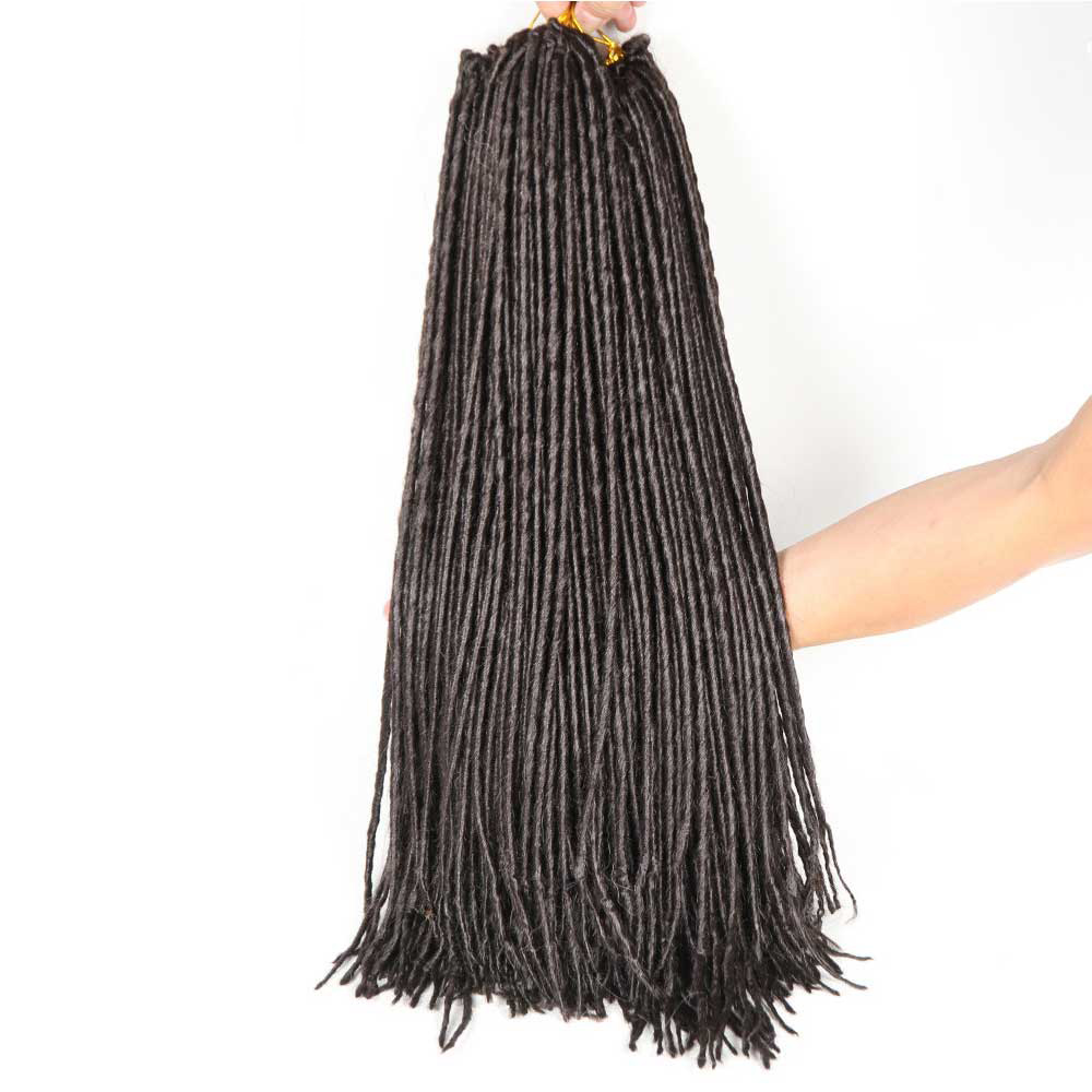 Hot sell 18inch soft dreadlocks braids synthetic hair extensions  crochet dreadlocks faux locs  wholesale