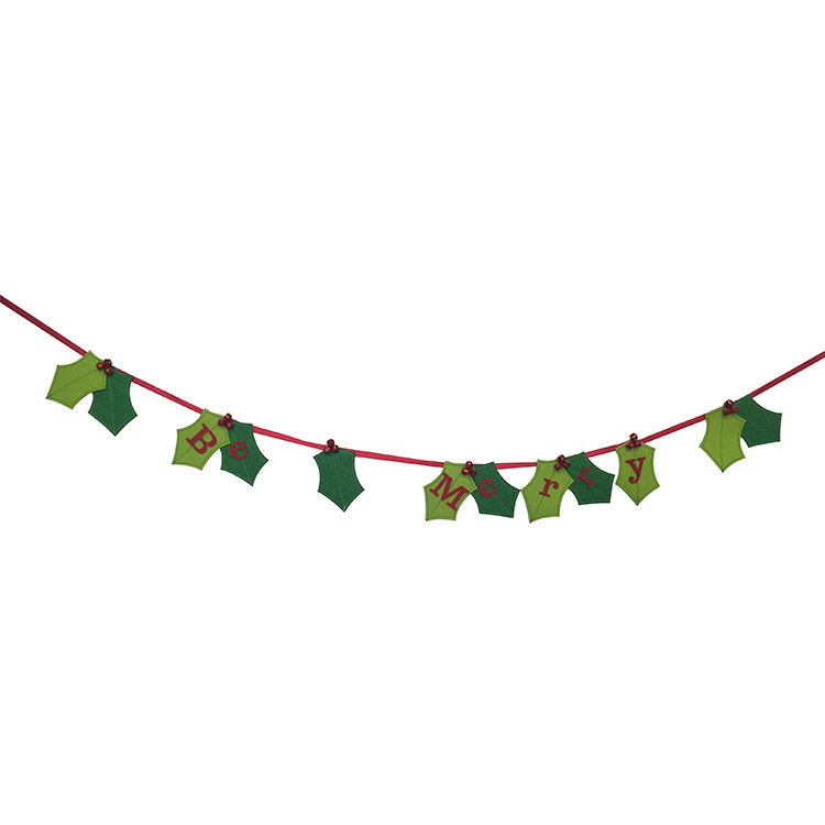 Leaf Pattern Christmas Banne