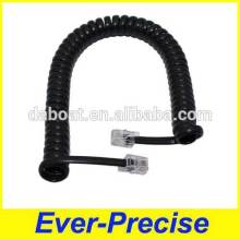 Telephone Handset Coiled Cord Cable Telephone Spiral Cable 6ft Black