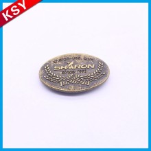 Best Selling Superior Quality Round Logo Designer Logos Engraved Metal Name Tag For Bags