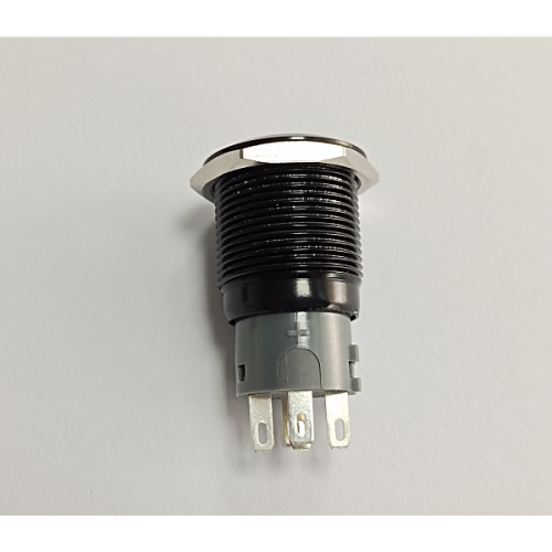 19 mm LED-tryckbrytare av metall