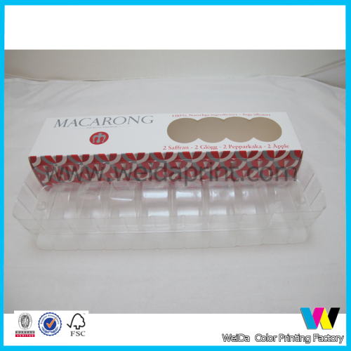 2014 Macaron Packaging Box with PE Insert