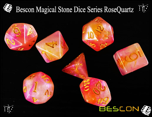 RoseQuartz Dice-4 RoseQuartz Dice-4