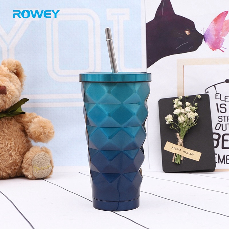 Cheap stainless steel insulated sippy tumbler cup with straw and lid