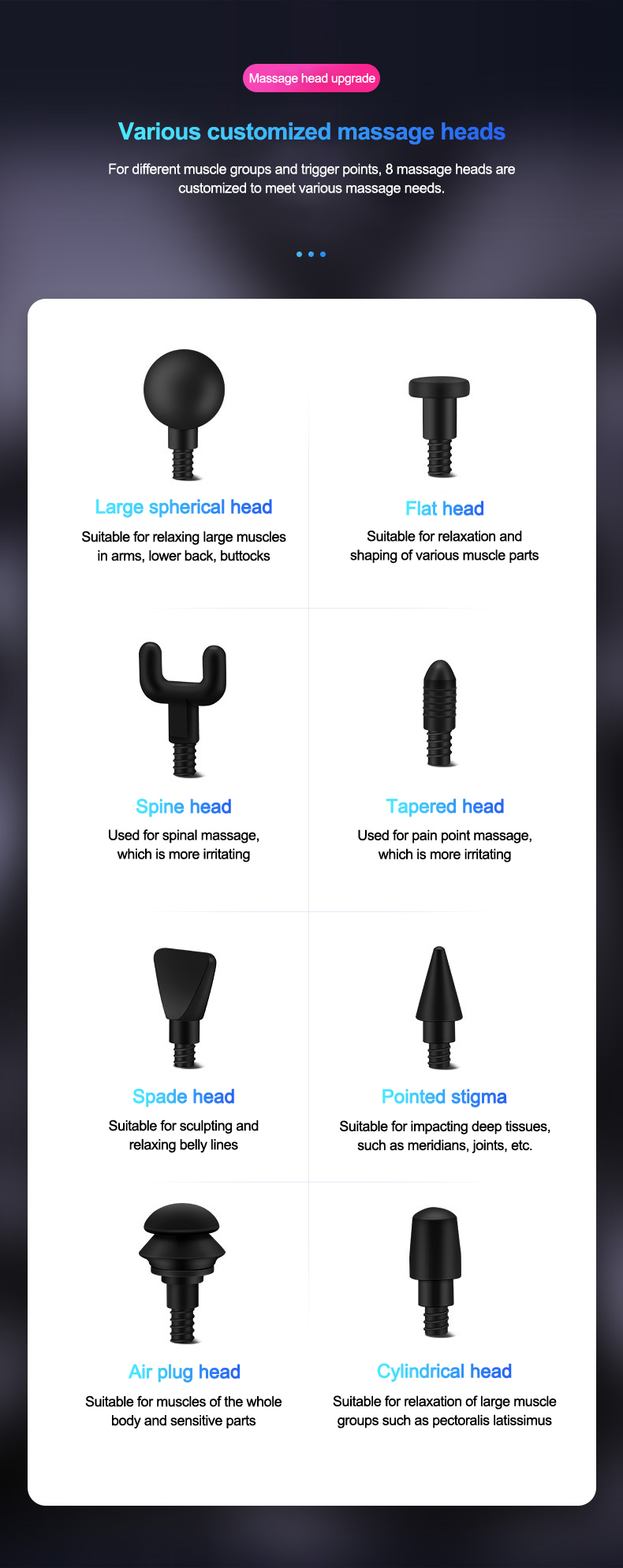 Cordless portable handheld percussion fascial massage gun percussive muscle high frequency massage gun muscle relax
