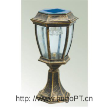 Solar column lihgt solar Vintage Rust Column Mount Light