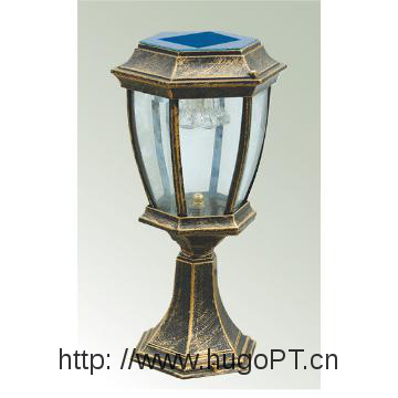 Solar column lihgt solar Vintage Rust Column Mount Light