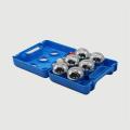 Sechs 73mm Boules in Plastikbox