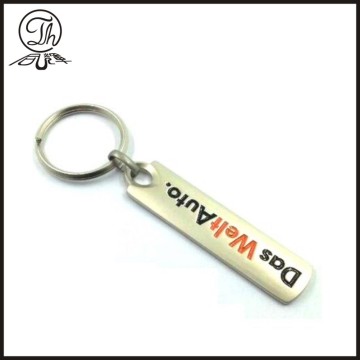 Personalized Color filled logo metal keyring