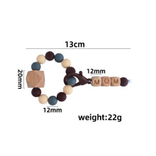 나무 반지 실리콘 젖꼭지 아기 Teether 장난감