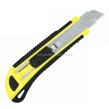 Factory Supply Amazing OEM Auto Loading Utility Knife Plastic ABS + Rubber TPR Grip Free Sample