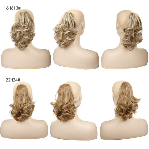Ponytail Extension with Claw for Women Curly Hair Piece 12" Synthetic