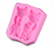 China factory lovely cat shape silicone cake baking mould cheap cake accessories