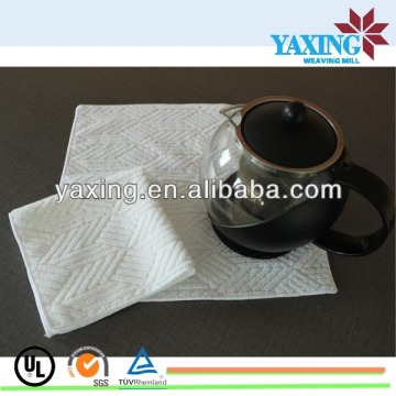 Microfiber white jacquard towel