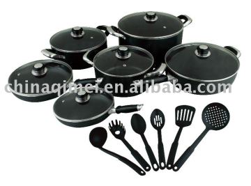 18pcs Aluminium non-stick cookware set