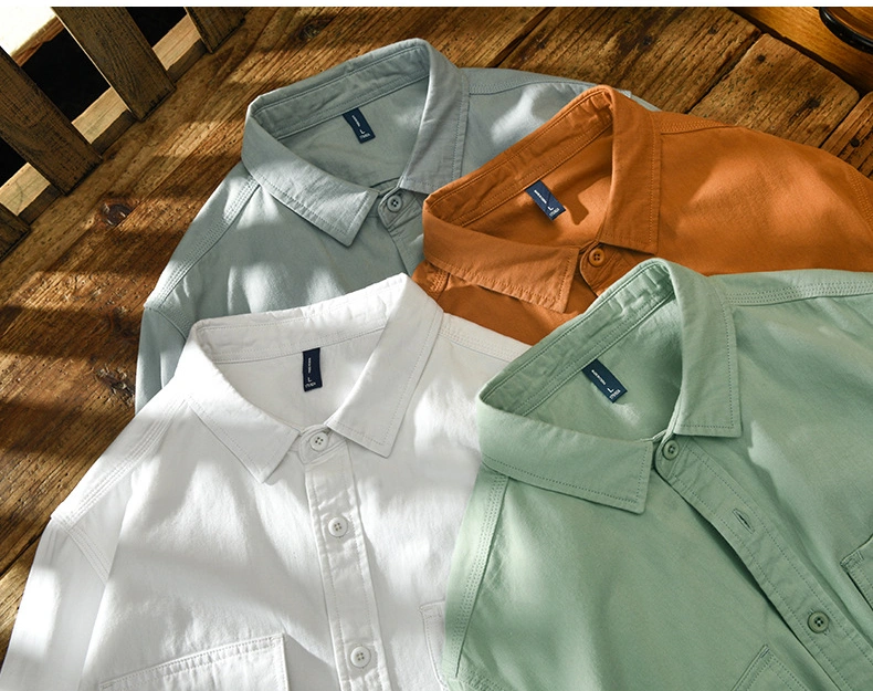 Spring and Summer New Men's Casual Cotton Long-Sleeved Jacket