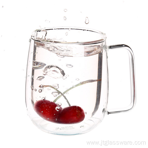 Glass Milk Cup with Handle