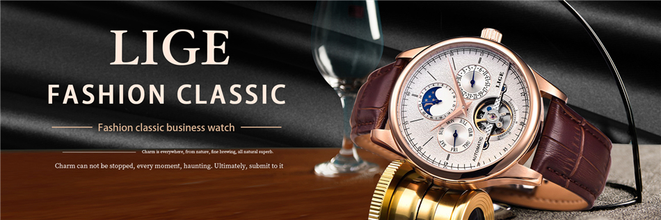 2021 Men Watches LIGE Brand Sport Watches For Mens Mechanical Clock Man Casual Military Waterproof Wrist Watch relogio masculino