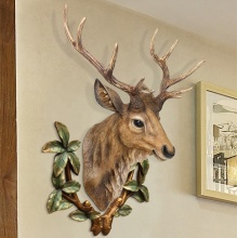 Decoration fiberglass moose statue resin wall animal deer head sculpture
