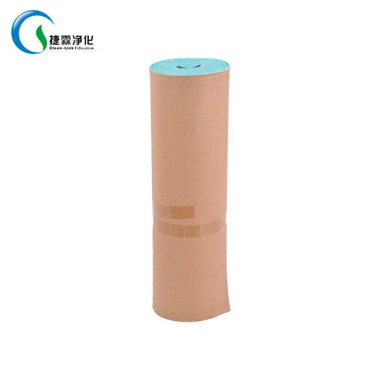 White and Green Spray Booth Filters Fiberglass Media