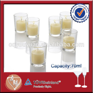 Cheap price bulk glass votive candle holders 70ml