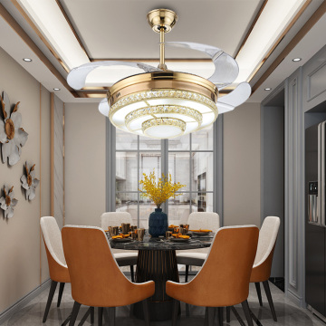 Modern decorative fan light silent led ceiling fan