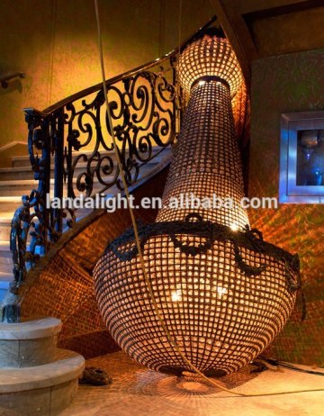 Crystal chandelier stair