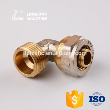 Building materials brass pipe fittings male nipple elbow