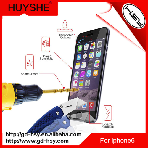 HUYSHE h9 glass screen protector for iphone6 plus, shenzhen fancy screen protector