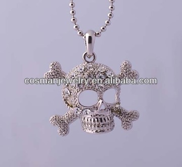 Fashion skeleton necklace with rhinestones-WWNWV00462