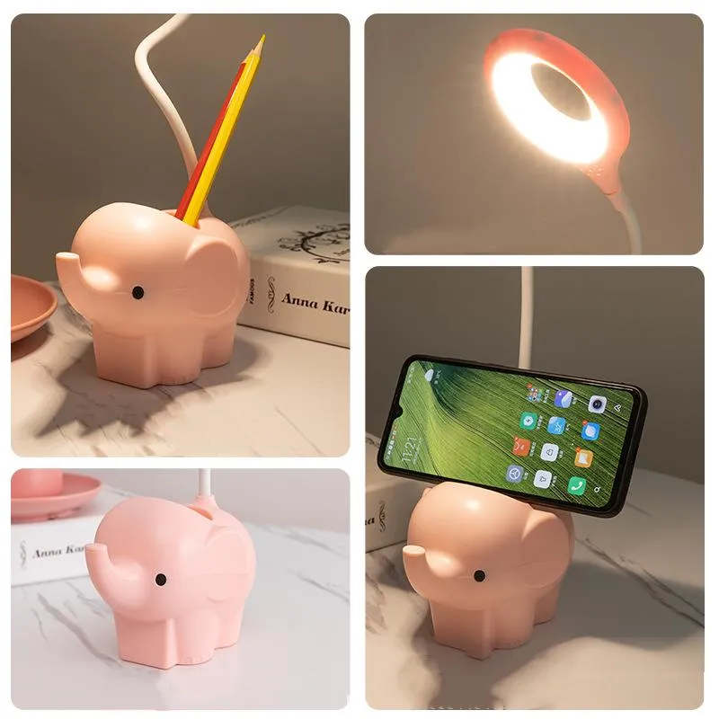 Creative Elephant LED Table Lamp with Adjustable Color Temperature