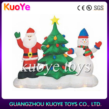 inflatable beautiful christmas toys,inflatable santa with snowman and christmas tree,inflatable christmas