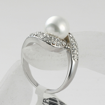 brand engagement imitation diamond rings for women rhodium jewelry fashion rhinestone ring wholesale jewellery