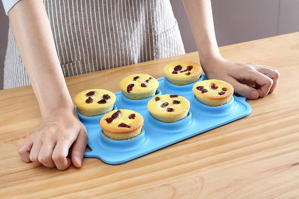 6 moules à pâtisserie en silicone pour moules à muffins