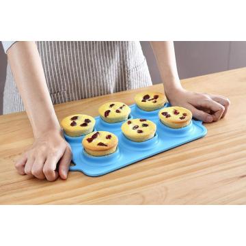 6 moules à pâtisserie en silicone pour moules à muffins